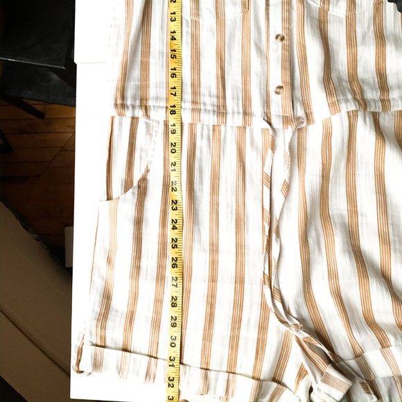 NWOT thread & supply striped romper w/pockets - Picture 10 of 12